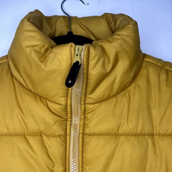 Koman Puffer Vest Mustard Yellow Full Zip Pocket Size Medium - Picture 6 of 13